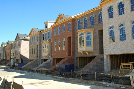 Townhouse community being built