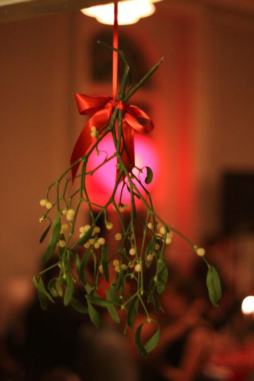Hanging mistletoe in doorways has become a popular holiday tradition. Photo by Morten Siebuhr, Flickr Creative Commons