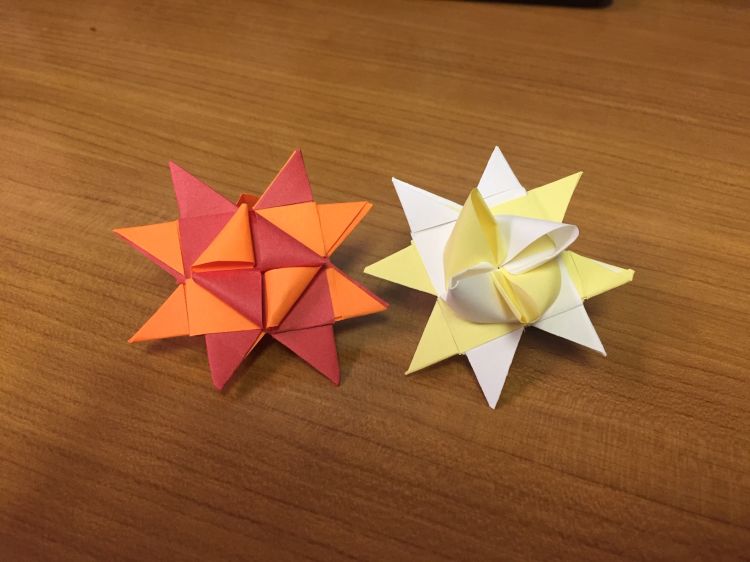 Two different versions of Froebel Stars