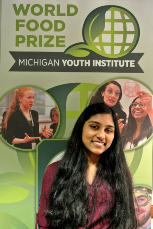 Student Neha Middela at Youth World Food Prize.