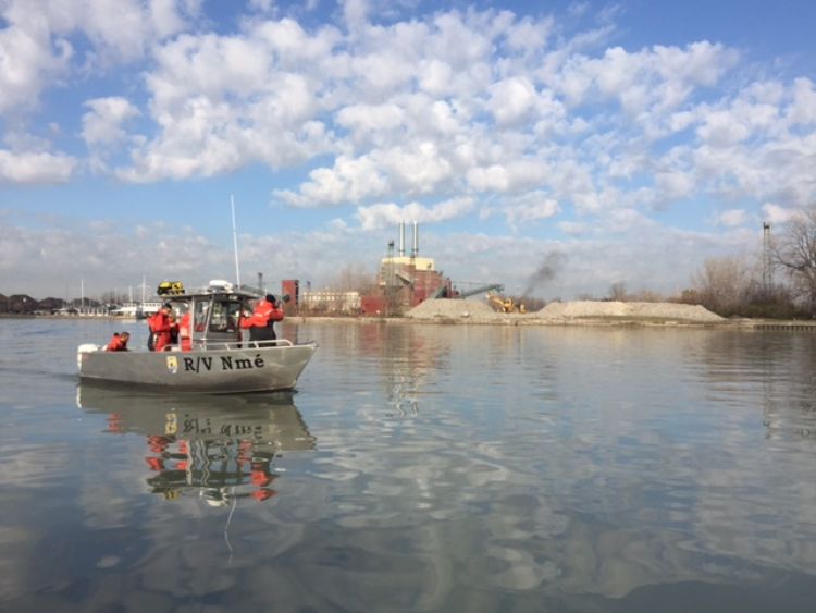When complete, the Belle Isle Reef construction project, a series of 3 reefs adjacent to the island, will add 4 acres of spawning habitat in the upper Detroit River. Courtesy photo