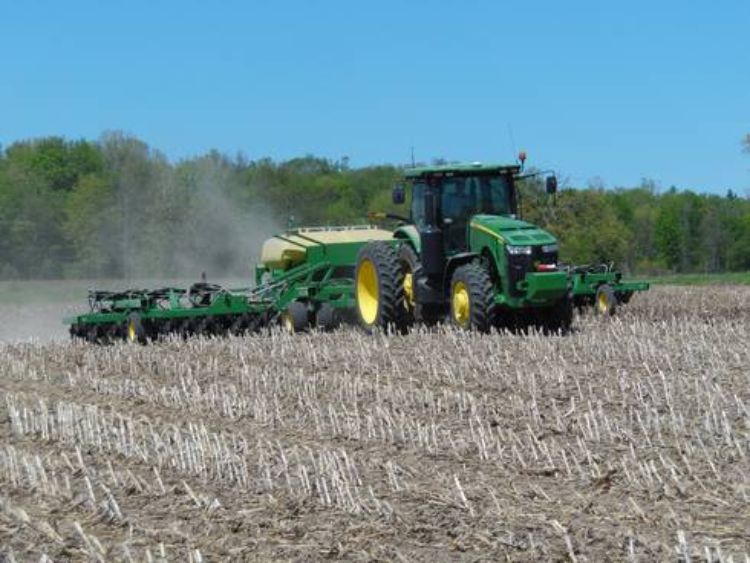 Planting no-till soybeans