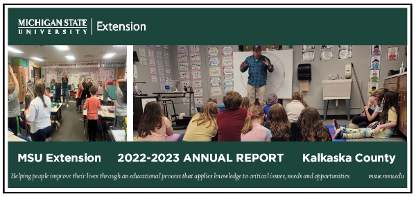 front cover of the kalkaska county msu extension annual report