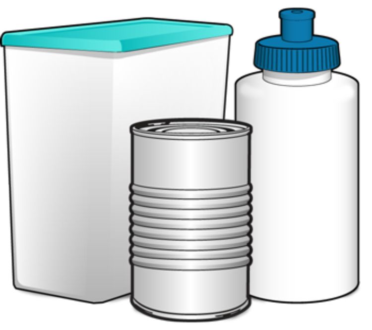 The largest source of human exposure to BPA is from food and beverage packaging. Image source: Food and Drug Administration