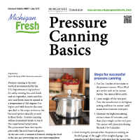 First page of the Pressure Canning Basics.
