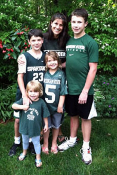 MSU AgBioResearch's Shannon Manning with her four children