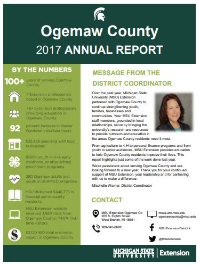 Cover of the Ogemaw County Annual Report 2017-18.