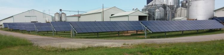 Solar array on the Langeland Farm in Ottawa County, Michigan.