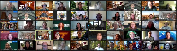 Screen capture of zoom meeting attendees.