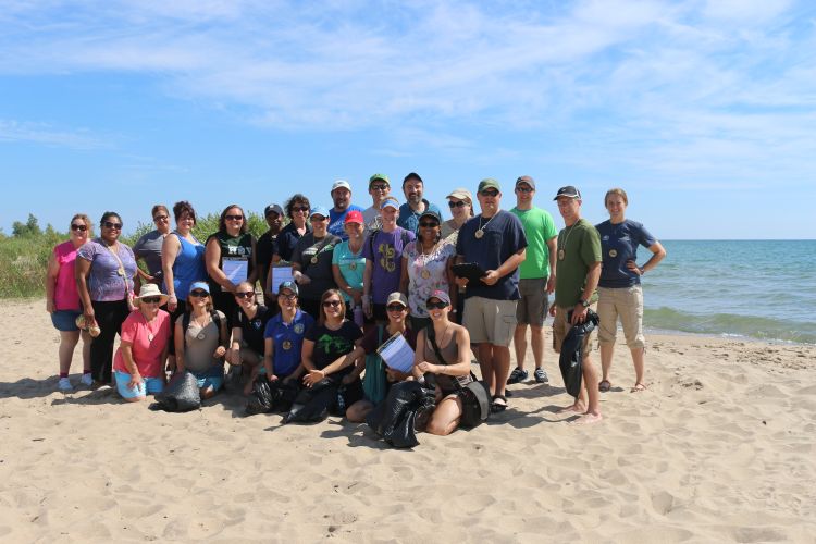 Teachers from across Michigan took part in the four-day Lake Huron Place-Based Education Summer Teacher Institute. Photo: Michigan Sea Grant