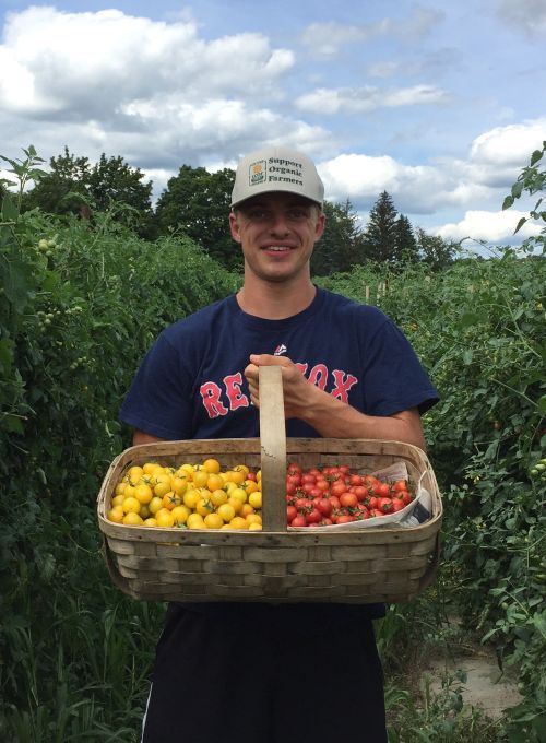 Junior John Gove was awarded an organic farming grant