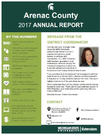 Cover of the Arena County Annual Report 2017-18