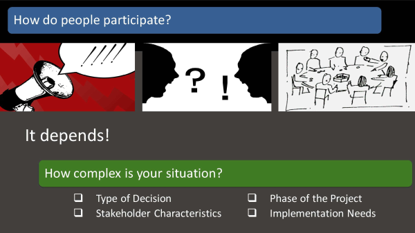How to people participate slide from the webinar presentation.