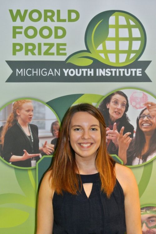 Student Ashley Koglin attending Youth World Food Prize