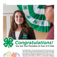 The first page of the digital document for the 4-H club Vice President