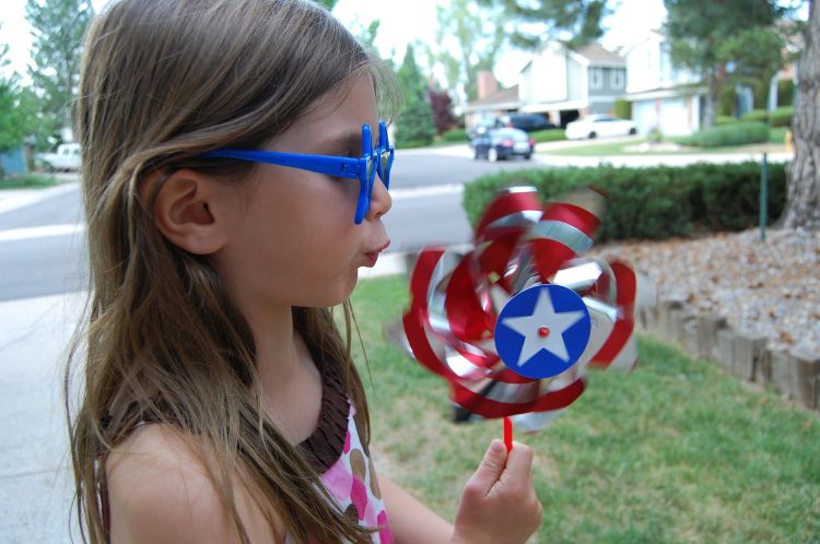 Blowing a pinwheel can help children learn to manage their breathing, which can help them in controlling strong emotions.