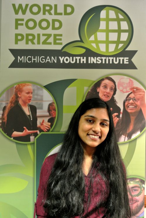 Neha Middela at the 2017 World Food Prize Michigan Youth Institute.
