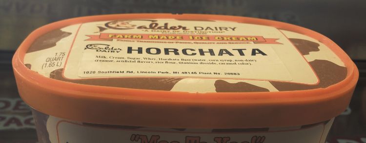 Horchata-flavored icecream. Photo credit: Calder Dairy & Farm