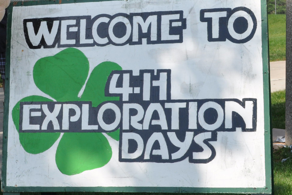 4-H Exploration Days sign.