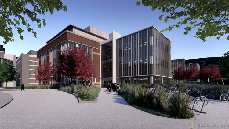 The Ellenzweig Architecture rendering shows the future STEM Teaching and Learning Facility at MSU that is slated to open in fall 2020.