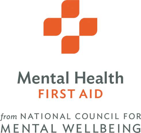Mental Health First Aid from National Council for Mental Wellbeing logo.