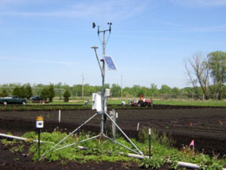 An Enviro-weather station in Coldwater is one of more than 70 in Michigan designed to assist growers.