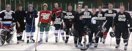 Photo of the Construction Management Hockey Team.