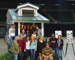 Group photo at the Sparty's Cabin Ribbon Cutting Ceremony.