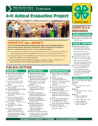 MI 4-H Animal Evaluation Project Snapshot