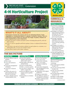 MI 4-H Horticulture Project Snapshot