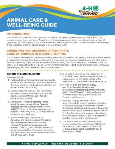 Animal Care and Well-Being Guide