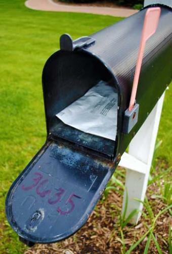 Soil kit in mailbox.