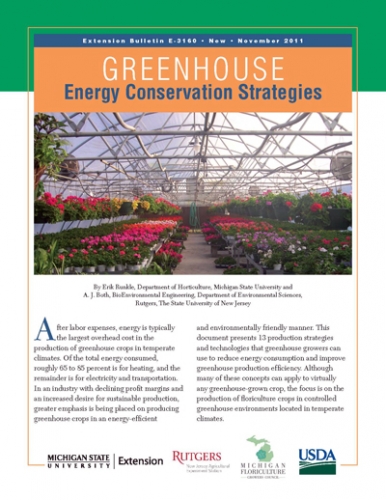 Greenhouse Energy Conservation Strategies bulletin