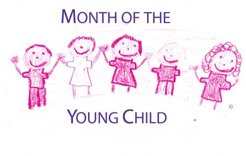 Month of the Young Child logo. Registered trademark of Michigan Association for the Education of Young Children.
