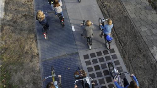 solar bike path in the Netherlands