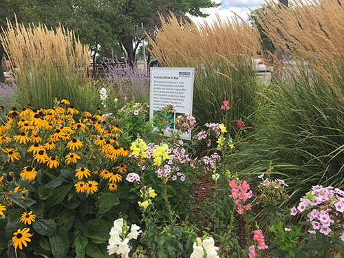 Master Gardener display at Michigan welcome center