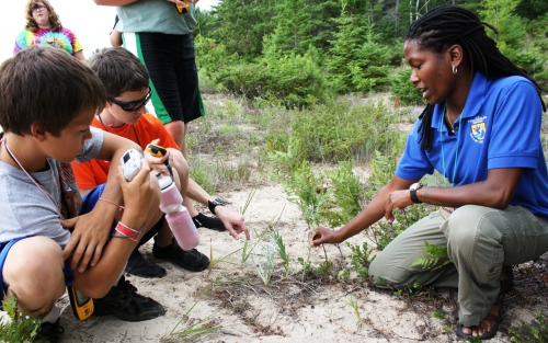 GLNR campers learn about a threatened plant