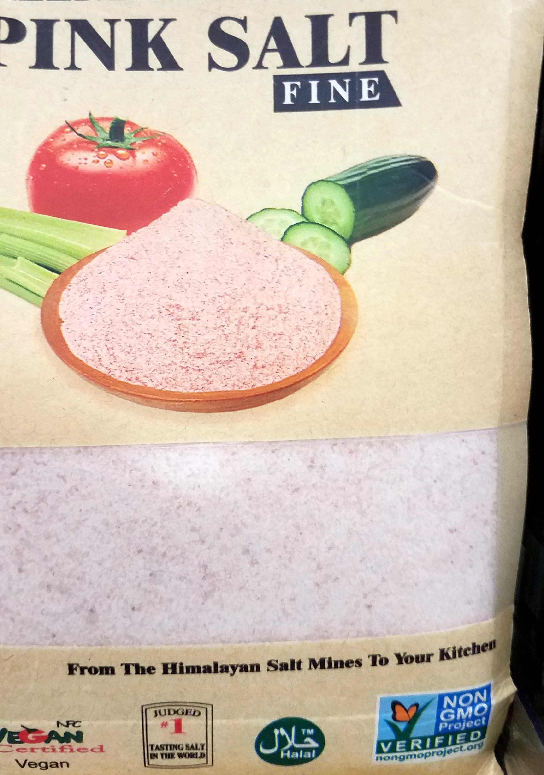 Non-GMO Project label on salt