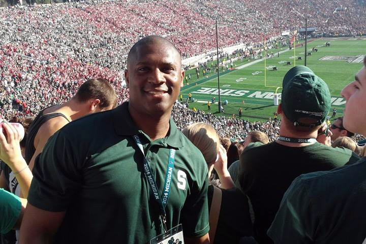 Melvin Mance at the 2014 MSU Rose Bowl football game.