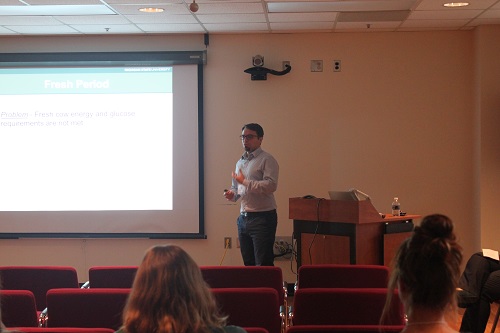 Rodrigo Albornoz gives his oral presentation.
