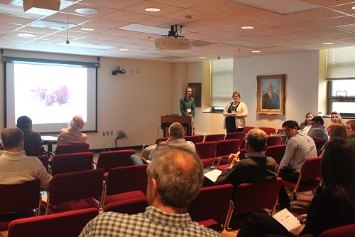 Sara Bronkema gives her oral presentation.