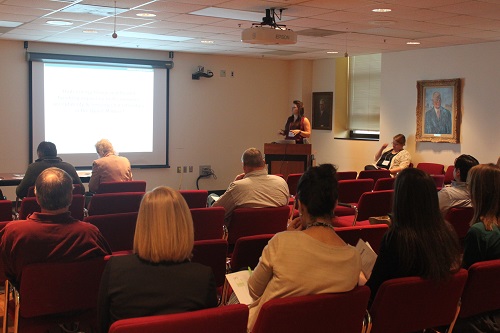Rachel Martin gives her oral presentation.