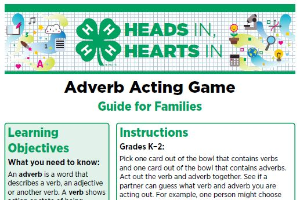 Heads In, Hearts In: Adverb Acting Game
