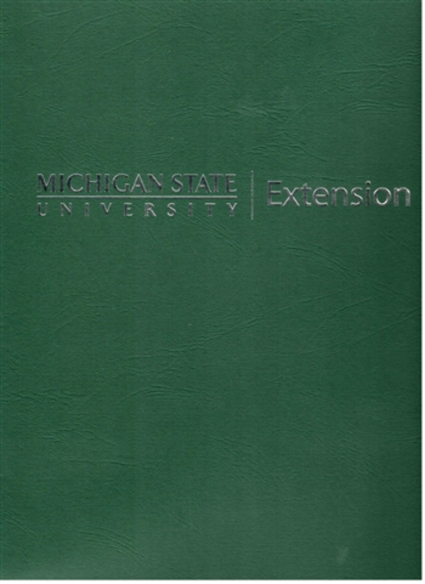 Photo of the cover of MSU Extension folder.