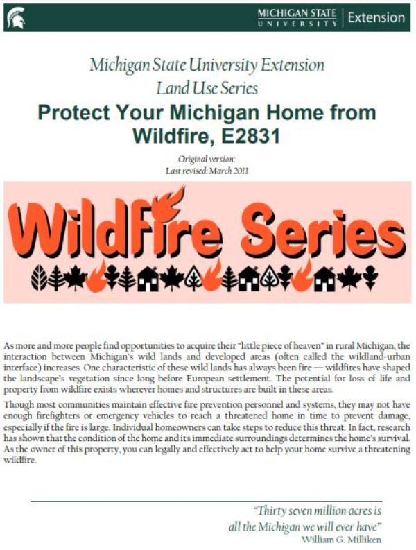 Protect Your Michigan Home from Wildfire cover
