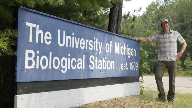 Luke Nave at the University of Michigan Biological Station. (Photo by FCCP 2021)