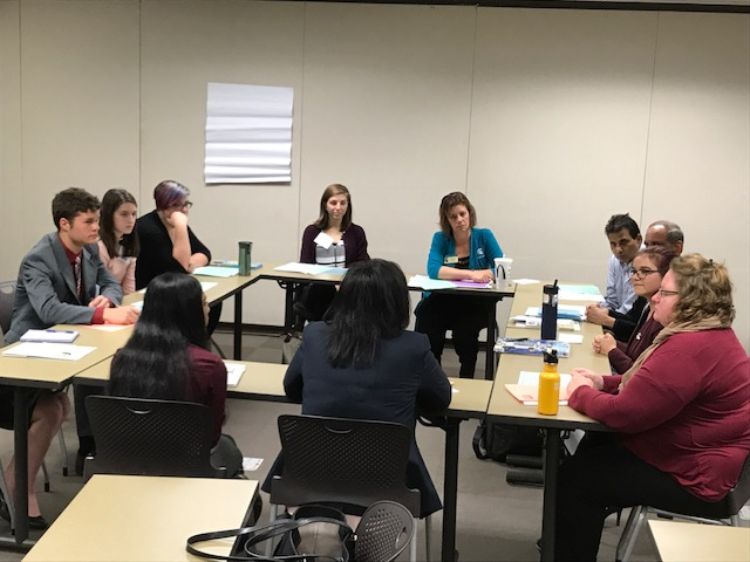 Youth from the 2017 World Food Prize Michigan Youth Institute sharing ideas and problem-solving through roundtable discussions.