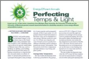 Energy-efficient annuals 1: Perfecting temps and light