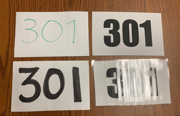 Different types of back numbers