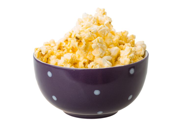 A bowl of popcorn.